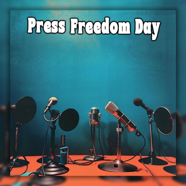 PSD achtergrond van de werelddag van de persvrijheid