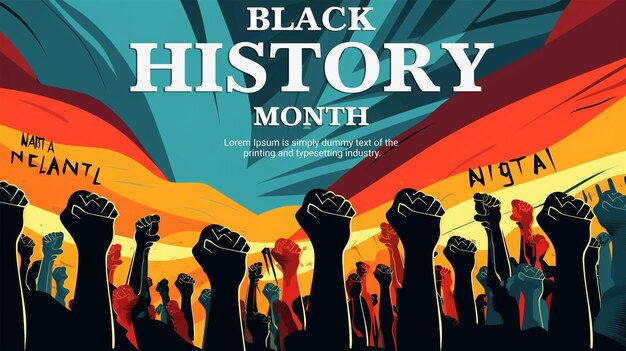 PSD achtergrond van de zwarte geschiedenis maand