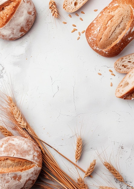 PSD achtergrond van het concept van de nationale sourdough bread day