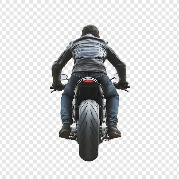 Achtergrondbeeld van een man die op een motorfiets op de weg rijdt