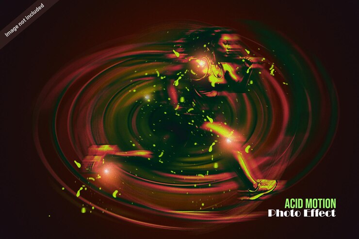 PSD acid motion photo effects template