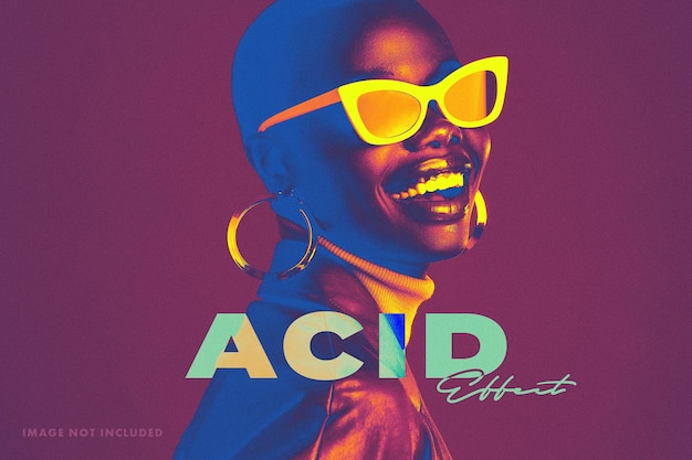 acid photo effect for posters