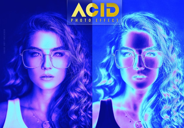 Acid photo effect for posters