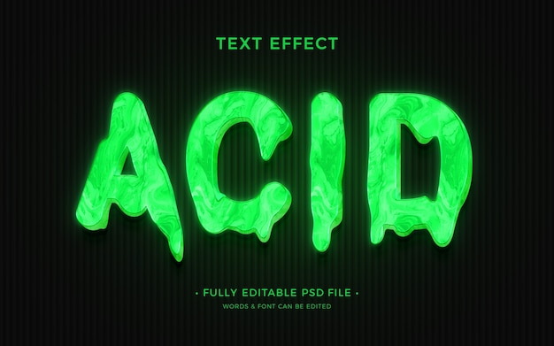 PSD acid text effect