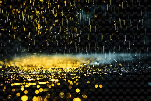 PSD acidic shining rain with acidic droplets and yellow corrosiv png neon light effect y2k collection