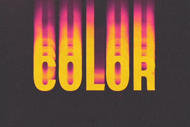 PSD acidic smudged text effect