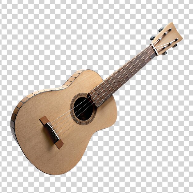 PSD acoustic guitar isolated on a transparent background