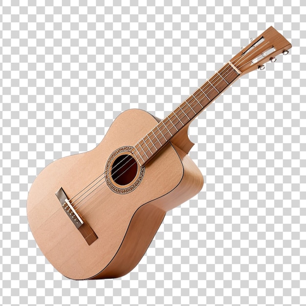 PSD acoustic guitar isolated on a transparent background