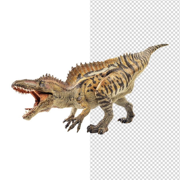 흰색 바탕에 Acrocanthosaurus 공룡