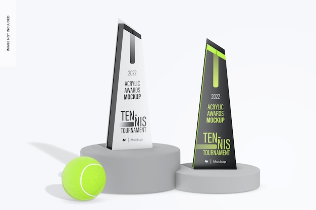 Acryl award mockup vooraanzicht