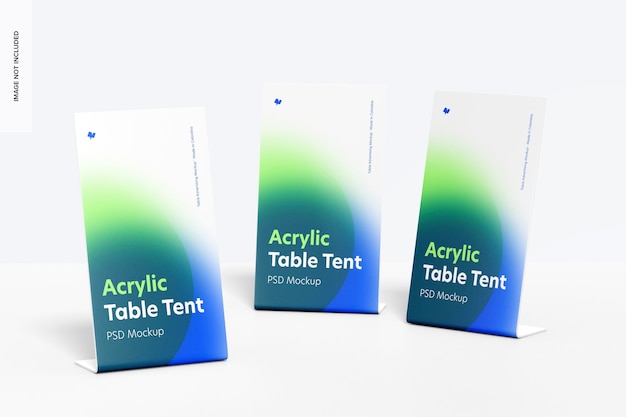 Acryl tafeltenten set mockup