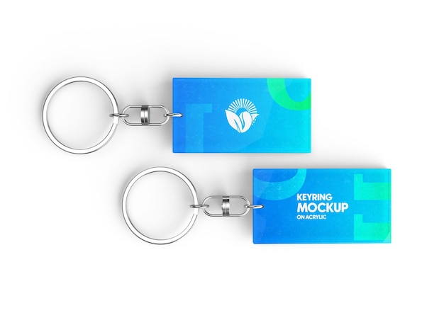 Acrylic keychain mockup