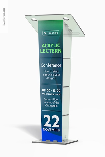 Acrylic Lectern Mockup