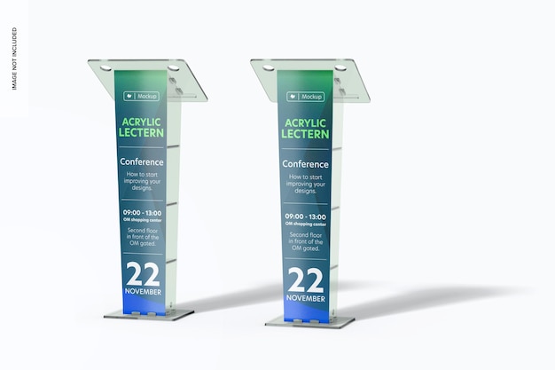 Acrylic Lecterns Mockup