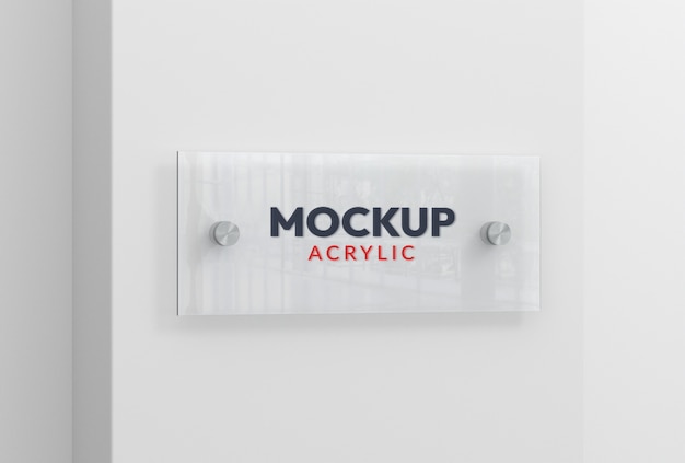 PSD acrylic sign mock-up design