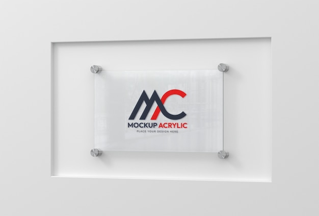 PSD acrylic sign mock-up design