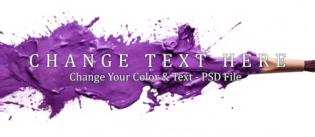 PSD acrylic stain paint brush stroke purple
