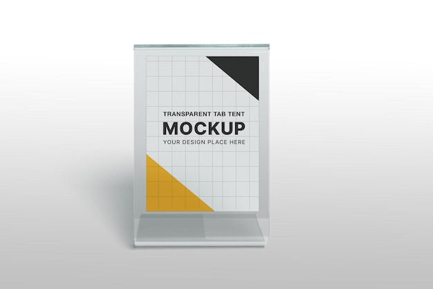 PSD acrylic table tent mockup