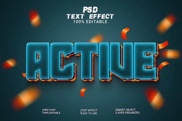 PSD actie psd creatief tekststijleffect