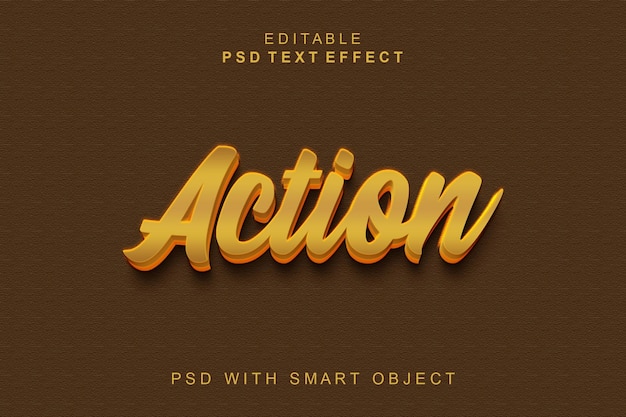 Action 3d text effect