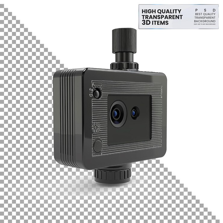PSD action camera a compact camera designed for capturing on transparent background