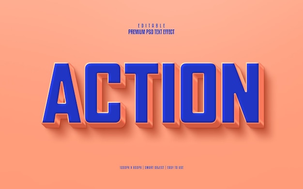 PSD action editable premium psd text effect