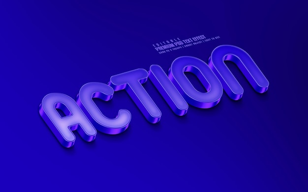 Action editable premium psd text effect