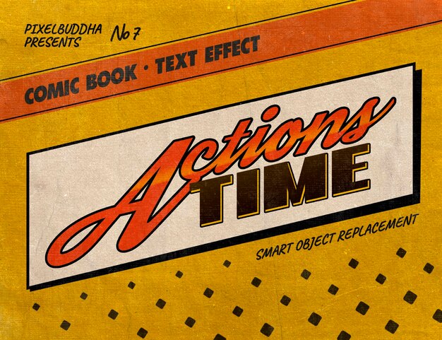 Action time psd text effect