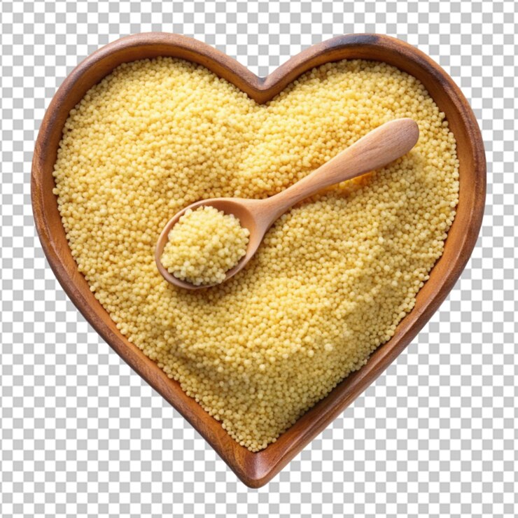 PSD active dry yeast granules pile with wooden spoon