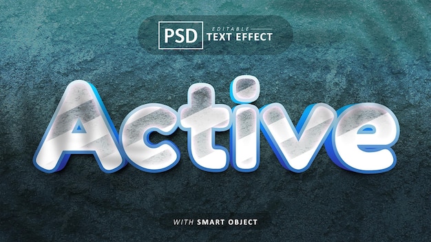 PSD active text editable 3d font effects