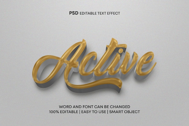Active text style effect