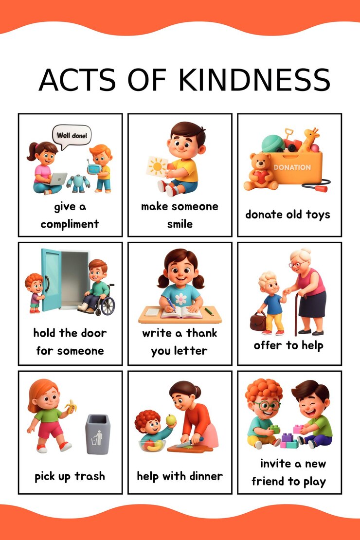 PSD acts of kindness illustrated guide for children