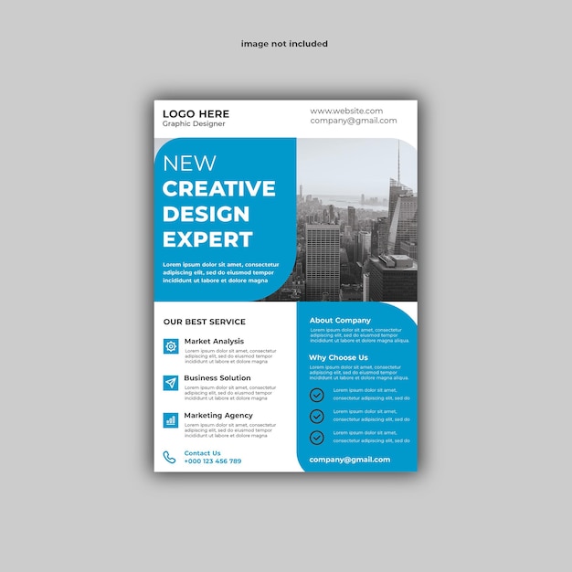 Ad agency ad agency blauw bedrijf bedrijf flyer consulting corporate corporate flyer creatief d