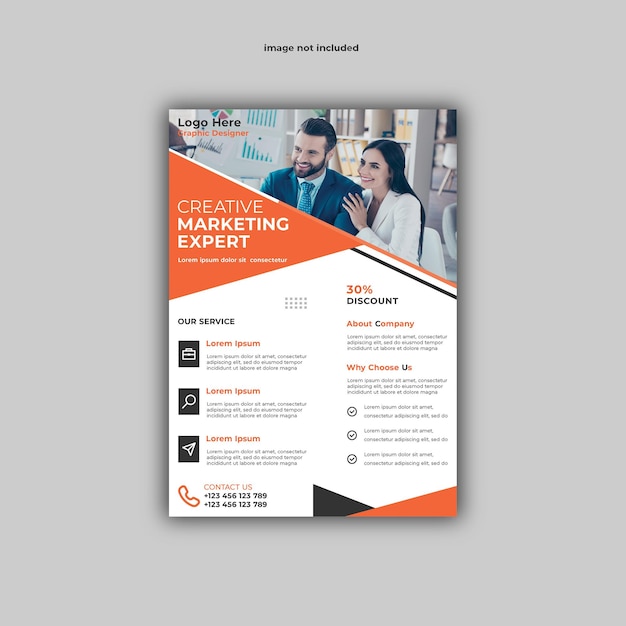 Ad agency ad agency blauw bedrijf bedrijf flyer consulting corporate corporate flyer creatief d