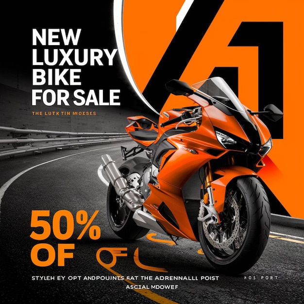 An ad for a new bike sale with a new bike for sale