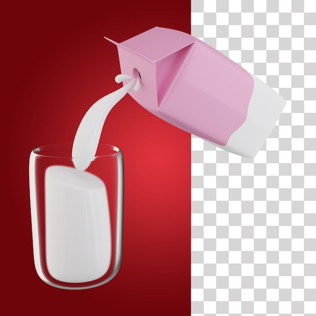 Add milk 3d icon