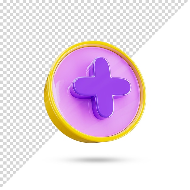 Add new 3d icon in transparent background. 3d symbol and sign. modern and minimalist