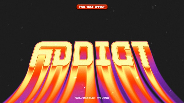 addict 3d editable text effect