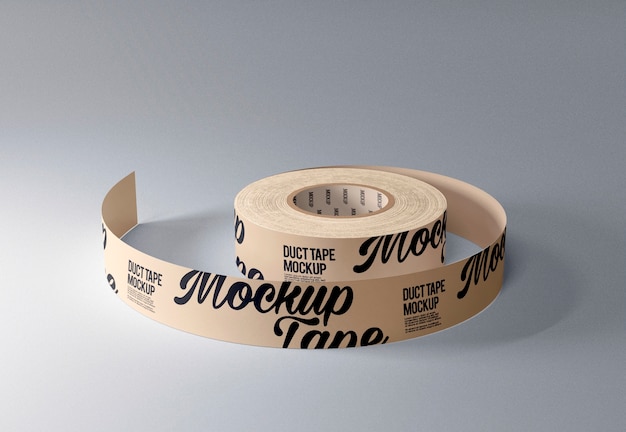 adhesive duct tape roll mock-up design