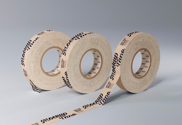 PSD adhesive duct tape roll mock-up design