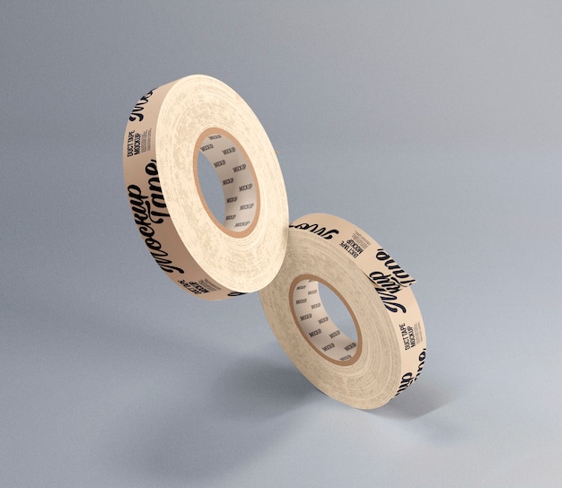 PSD adhesive duct tape roll mock-up design
