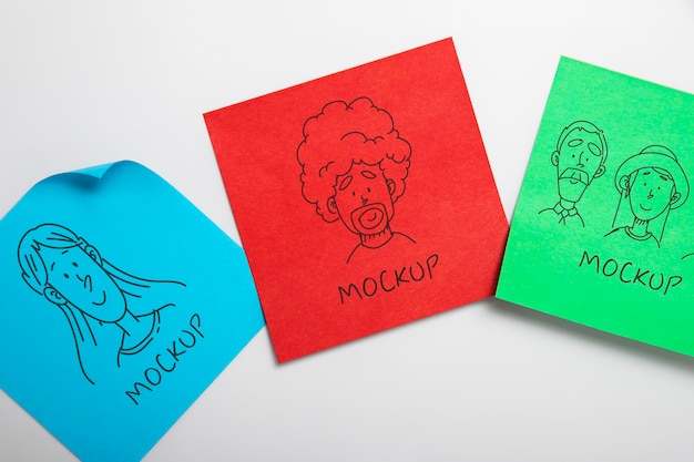 adhesive notes mockup design