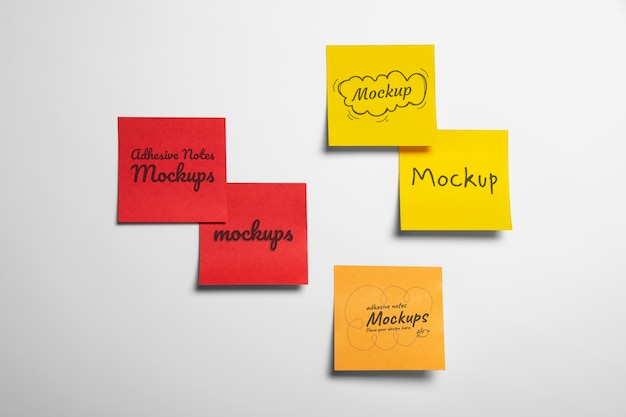 PSD design del mockup delle note adesive