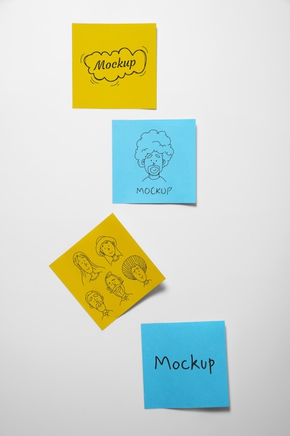 Adhesive notes mockup design