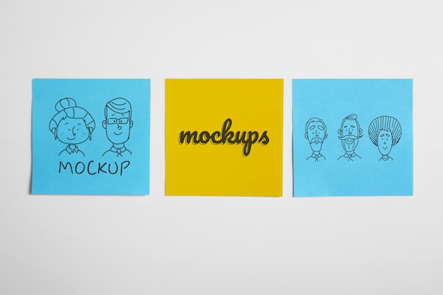 Adhesive notes mockup design