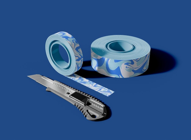 PSD adhesive tape mockup