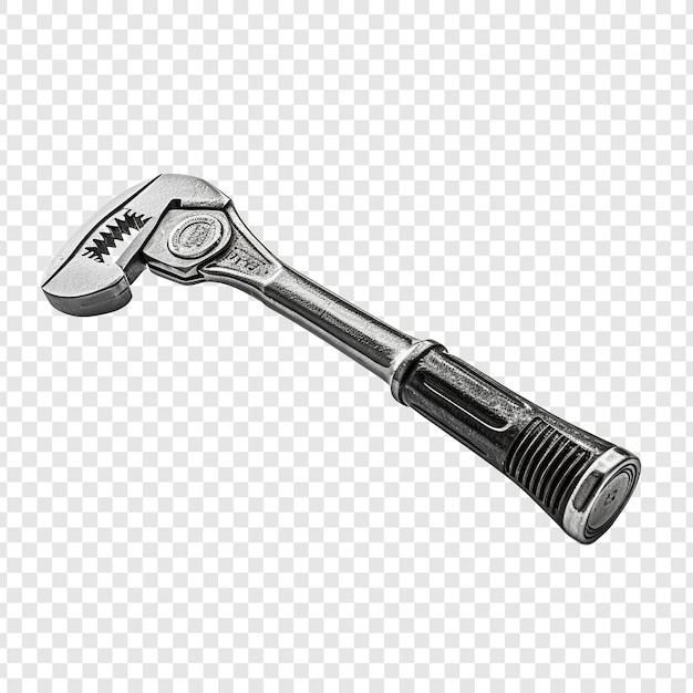 Adjustable wrench isolated on transparent background