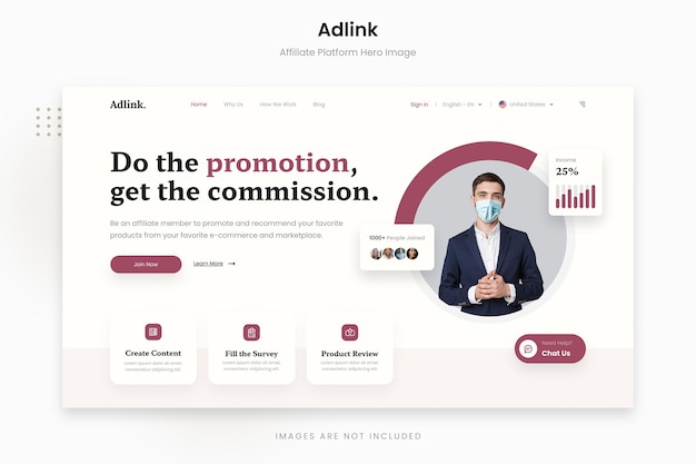 Adlink-グレープフルーツアフィリエイトプラットフォームヒーロー画像