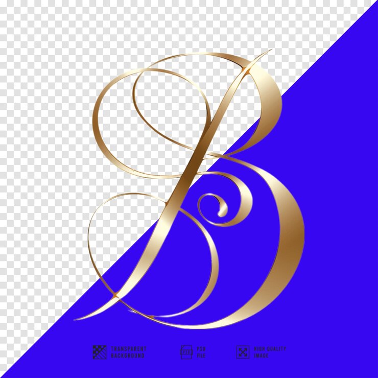PSD иллюстратор adobe с изогнутым штрихом b без фонового изображения высокого качества