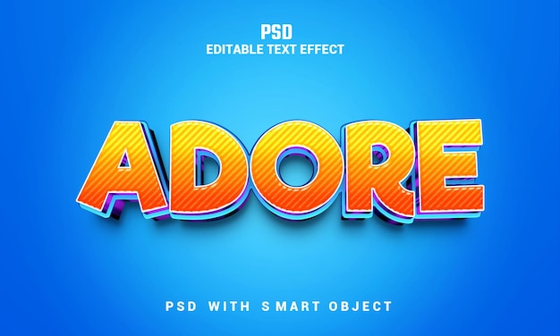 PSD adobe photoshop text effect psd with smart object